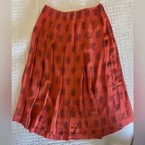 Silk Madewell Midi-Skirt, size 2, 100% SILK